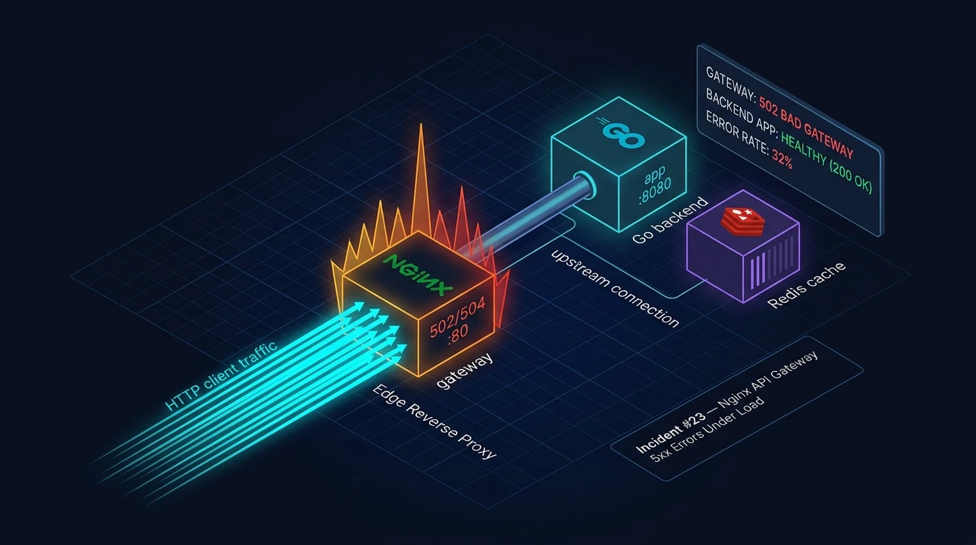 Incident #23 — API Gateway 5xx Errors Under Load