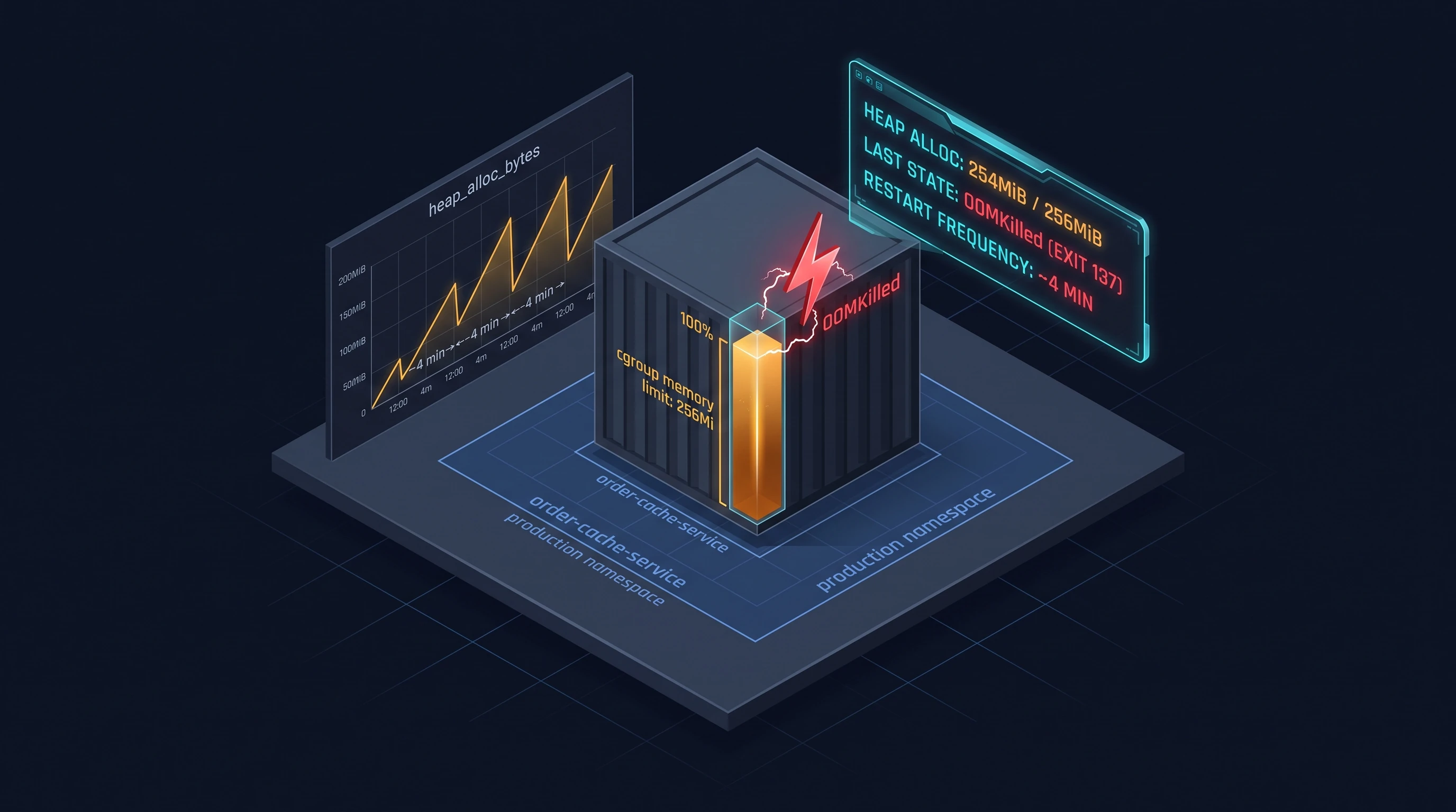 Incident #32 — Go Memory Leak & OOMKill Rolling Restarts