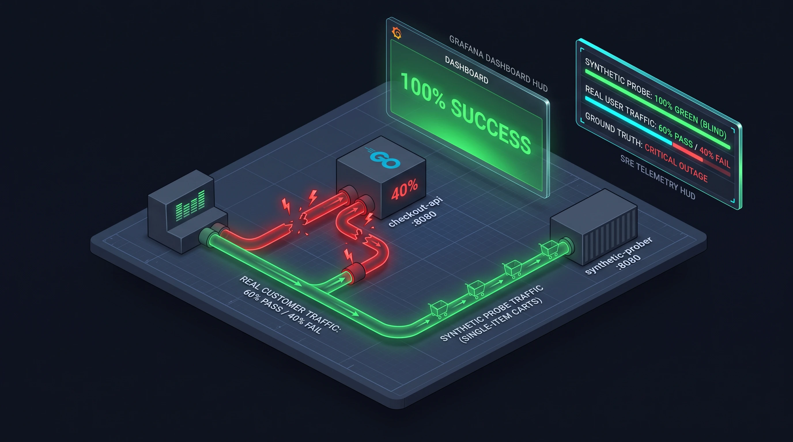 Incident #35 — Dashboards Green, Customers Angry